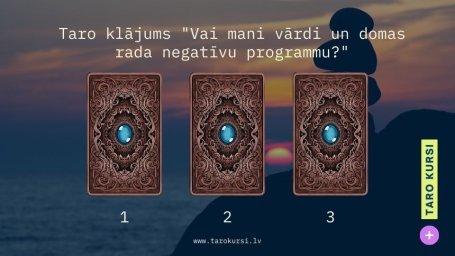 Taro klājums "Vai mani vārdi un domas rada negatīvu programmu?"